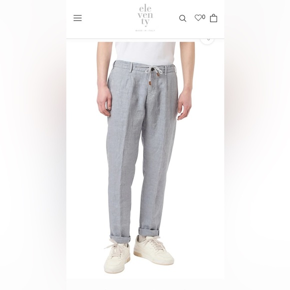 Eleventy Milano Mens BLUE Jogger Pants Size 32 - Picture 1 of 8